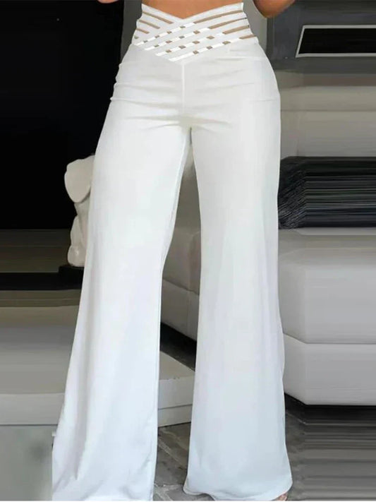 Pantalon Femme Taille Haute Élégant pour Travail et Soirée - PanierRoyale
