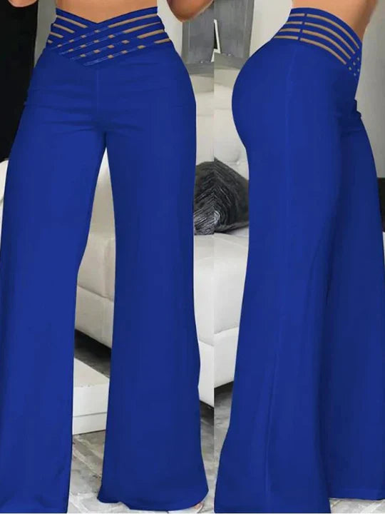 Pantalon Femme Taille Haute Élégant pour Travail et Soirée