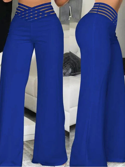 Pantalon Femme Taille Haute Élégant pour Travail et Soirée