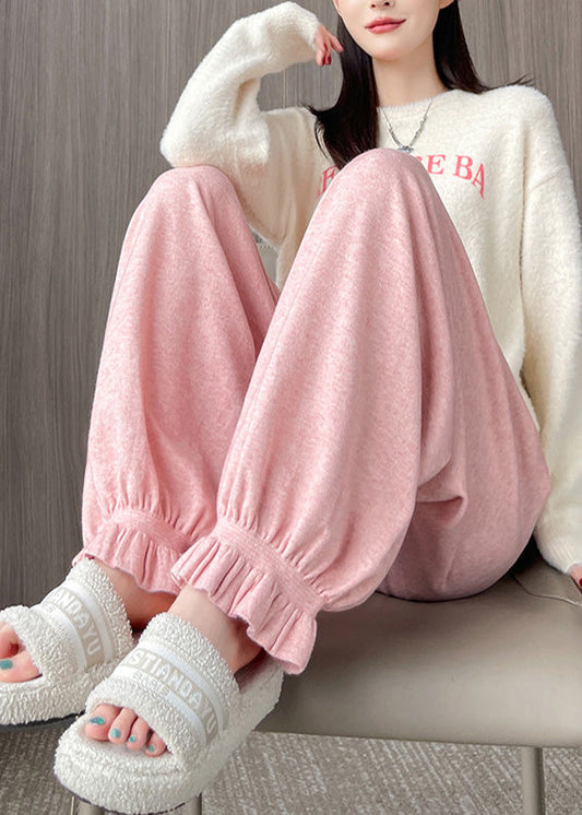 Pantalon rose femme chic avec poches généreuses - EasyApparels