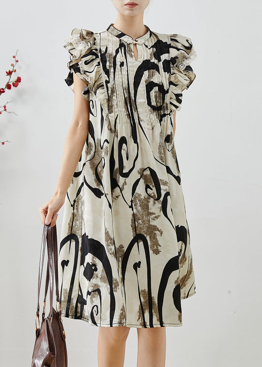 Chic Midi Robe en Mousseline avec Manches Élégantes - EasyApparels
