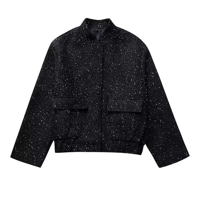 Veste bomber femme moderne manches longues