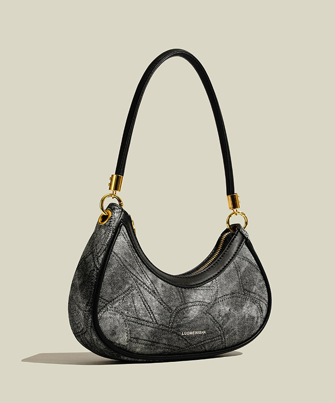 Stylish Faux Leather Patchwork Hobo Bag - EasyApparels