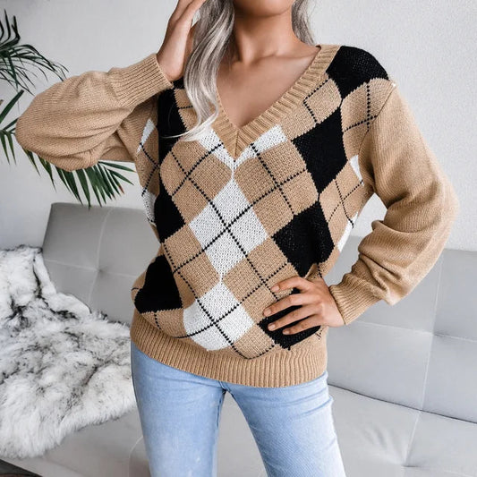 Pull en V Chic avec Imprimé Floral - PanierRoyale