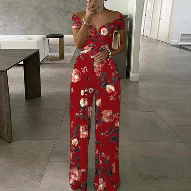 Robe Féminine Décolleté Plunging avec Jupe Flottante et Ceinture Taille