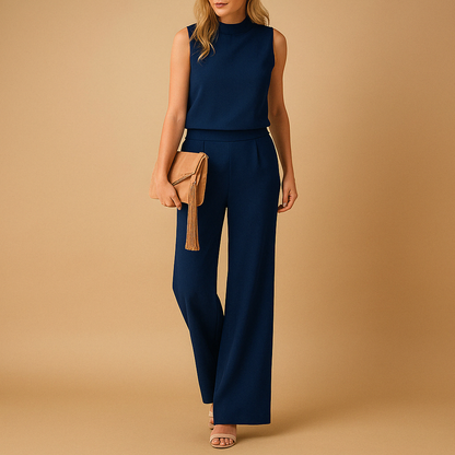 Robe Élégante Col Rond Sans Manches
