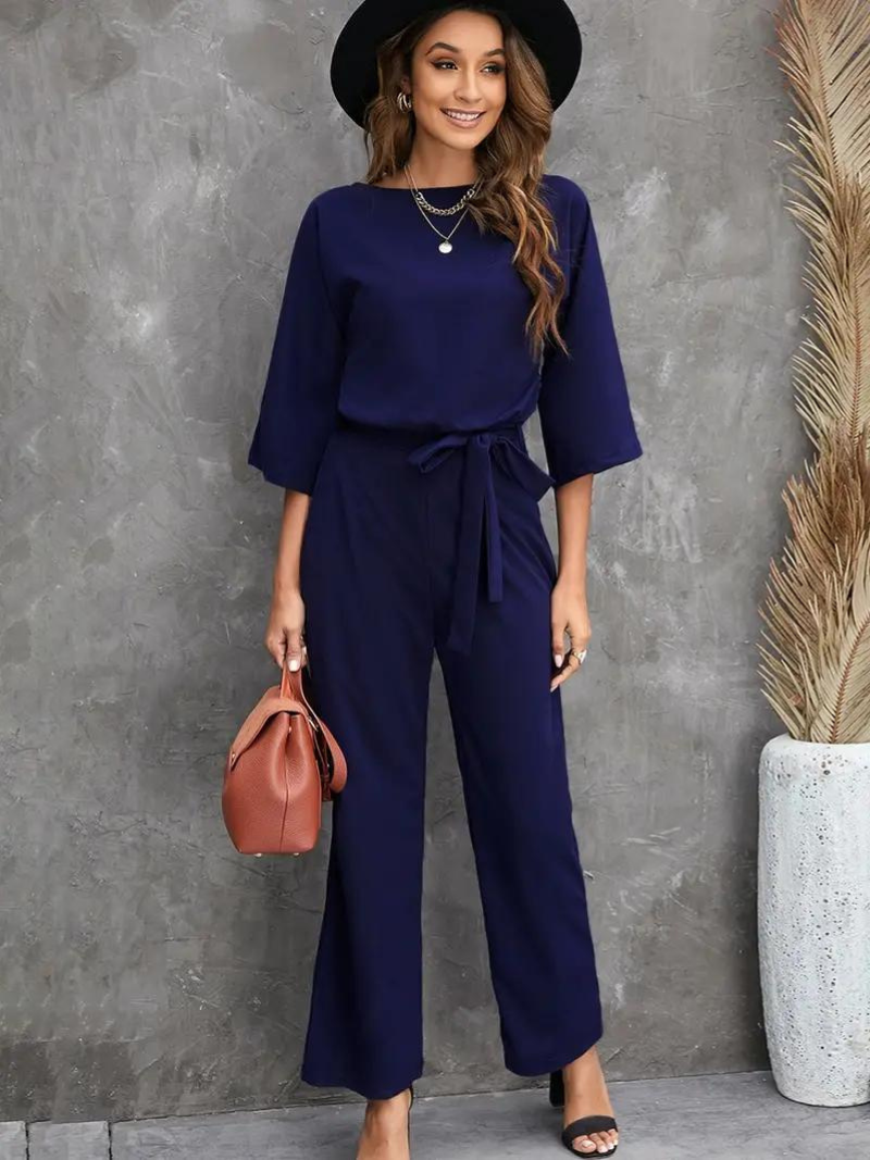 Combinaison Femme Décontractée Taille Cintrée Chic
