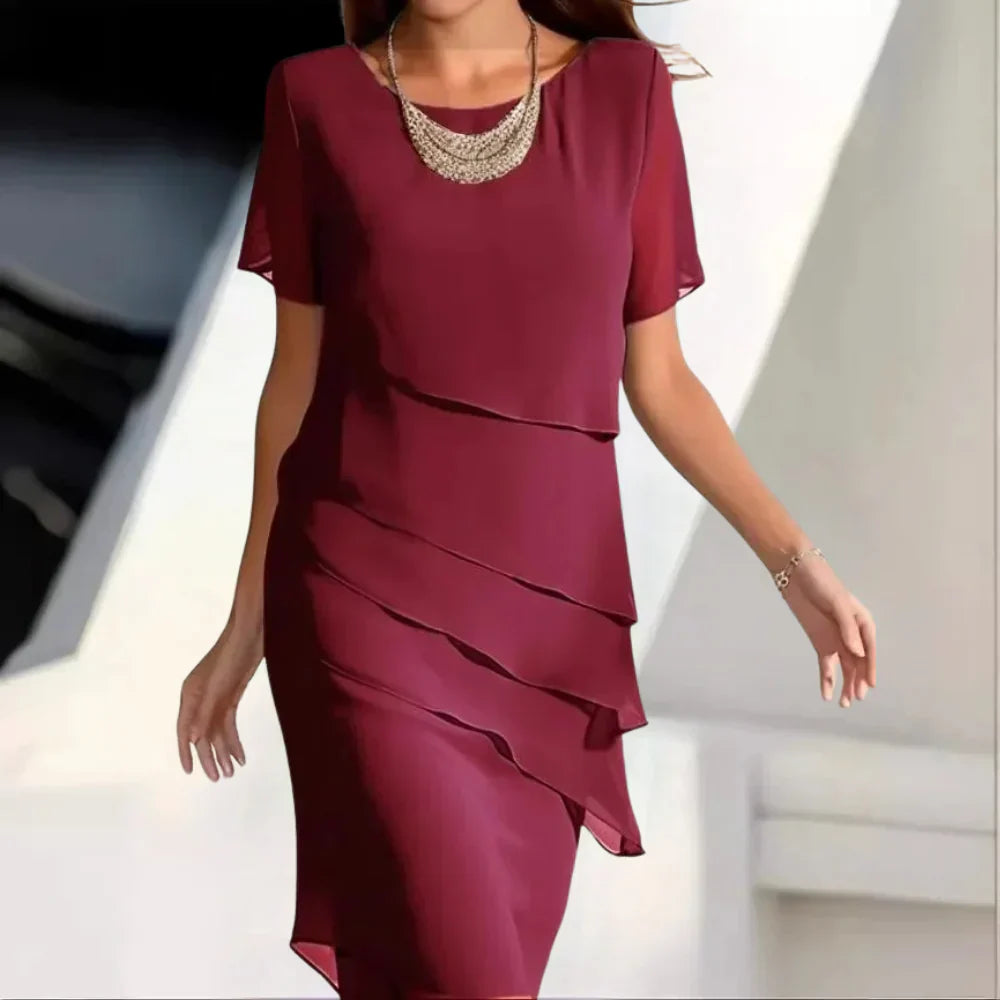 Robe de Soirée Féminine Longue en Chiffon Doux - PanierRoyale