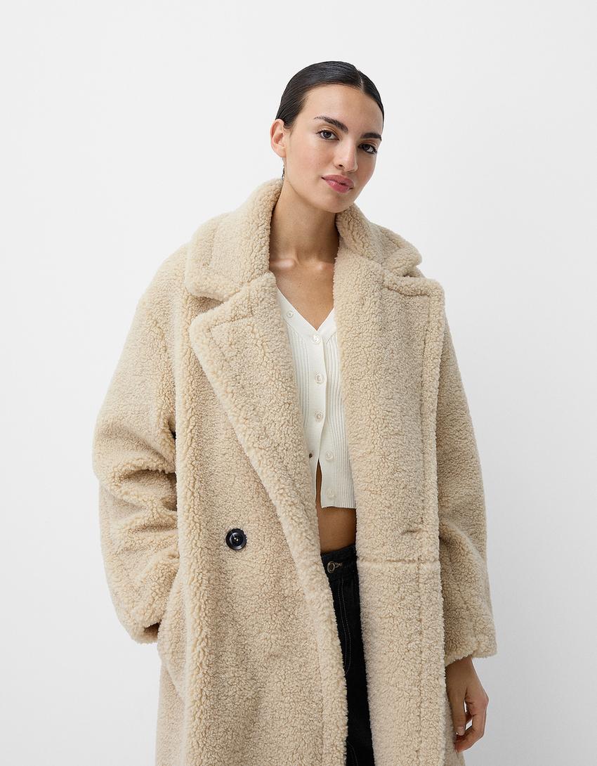 Manteau Femme Hiver Détente avec Col Revers