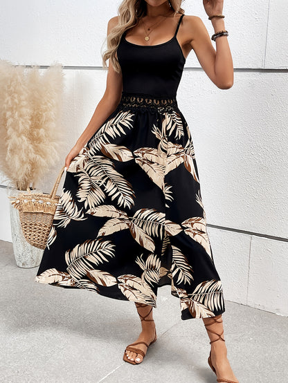 Elenalya™ – Robe d’Été Femme Mi-Longue Fendue Chic et Légère Sans Manche