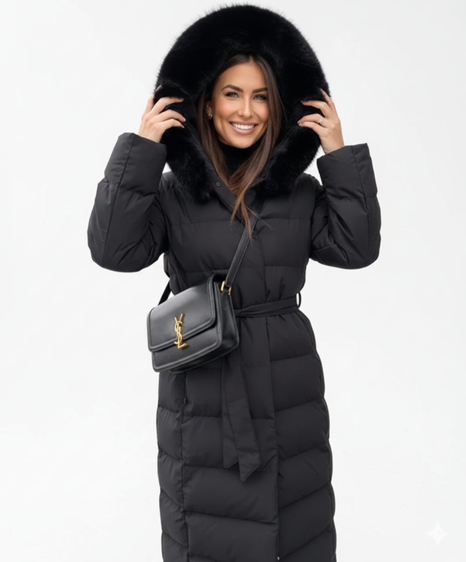 Manteau Femme Long Imperméable avec Capuche et Doublure Chaude