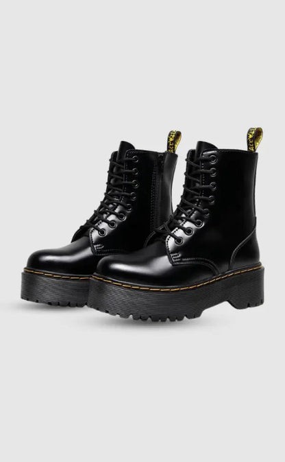 Bottines Plates en Cuir Élégantes pour Femme