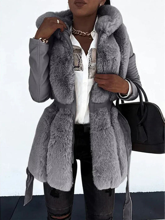 Manteau Femme Hiver Chic Mi-Long Doux - PanierRoyale