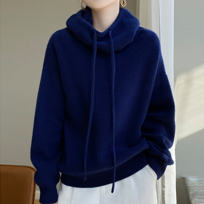 Pull Femme Oversize au Cordon de Réglage