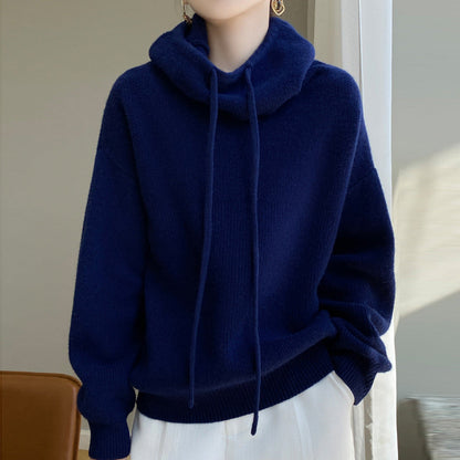 Pull Femme Oversize au Cordon de Réglage