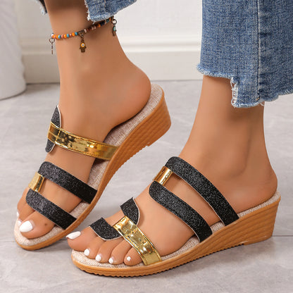 Elissana™ – Sandales Femmes Confortables à Talon Compensé Chic pour l’Été
