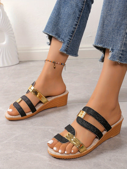 Elissana™ – Sandales Femmes Confortables à Talon Compensé Chic pour l’Été