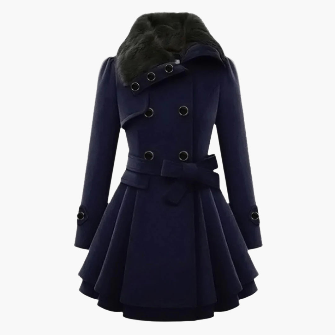 Manteau Femme Tailleur en Simili Fourrure avec Boutons