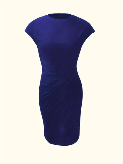 Robe Femme Mi-Longue Col Rond Chic et Élégante
