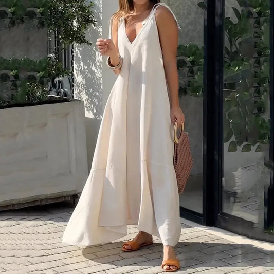 Robe Été Femme Longue Blanche en Dentelle - PanierRoyale