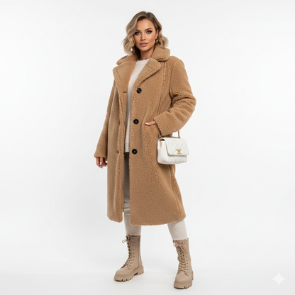 Manteau Hivernal Beige Doux et Élégant pour Femme - PanierRoyale