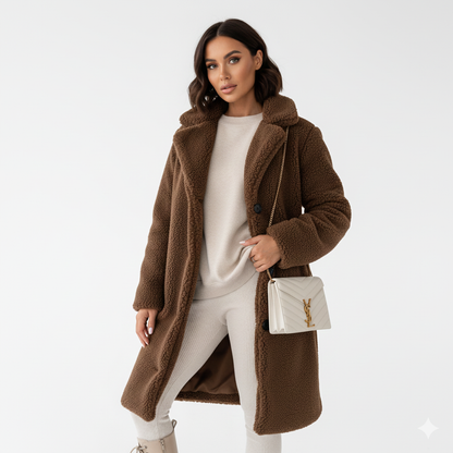 Manteau Hivernal Beige Doux et Élégant pour Femme