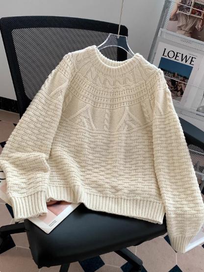 Pull Femme Col Rond Élégant - luxestyle