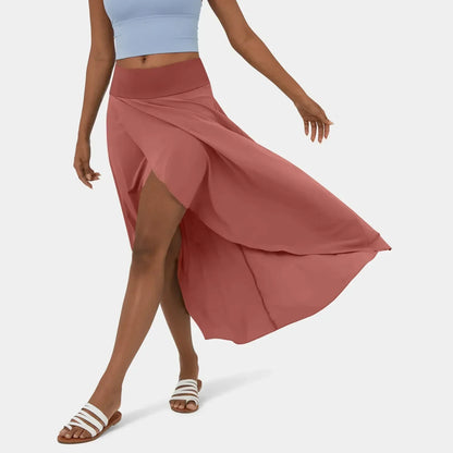 Jupe Longue Élégante pour Femme miel dorsal