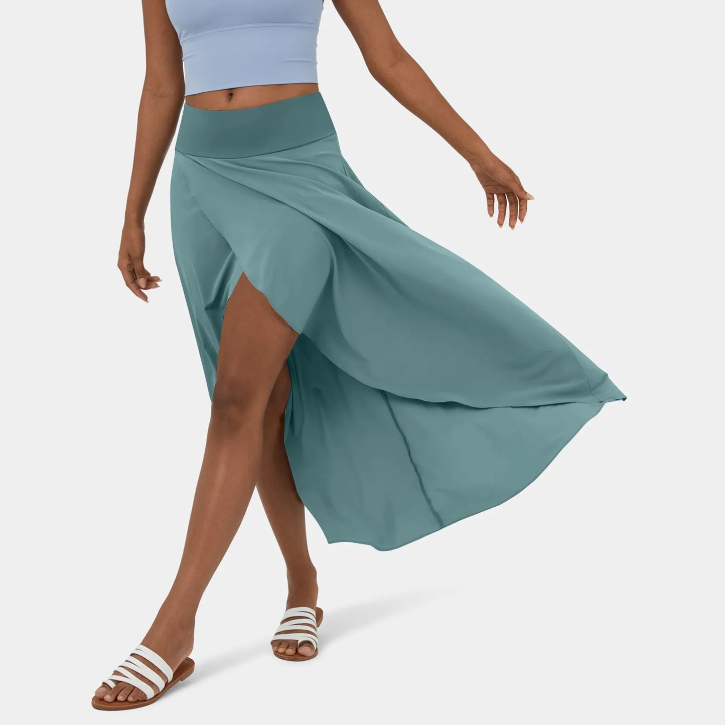 Jupe Longue Élégante pour Femme miel dorsal
