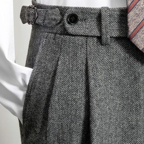 Pantalon Homme Élégant avec Ceinture - BerlinGlamour