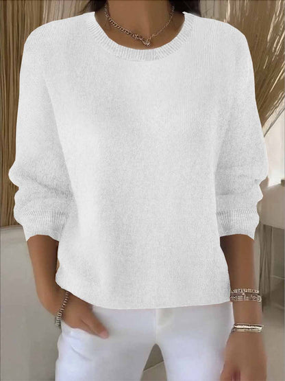 Pull Femme Tricot Doux Confortable Coupe Classique