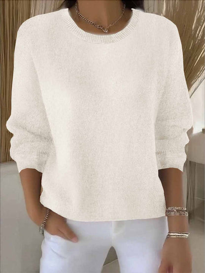Pull Femme Tricot Doux Confortable Coupe Classique