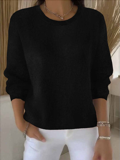 Pull Femme Tricot Doux Confortable Coupe Classique