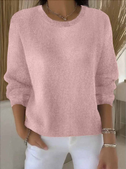 Pull Femme Tricot Doux Confortable Coupe Classique