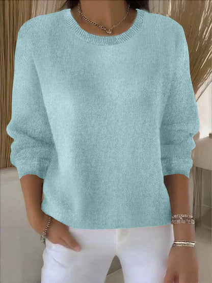 Pull Femme Tricot Doux Confortable Coupe Classique