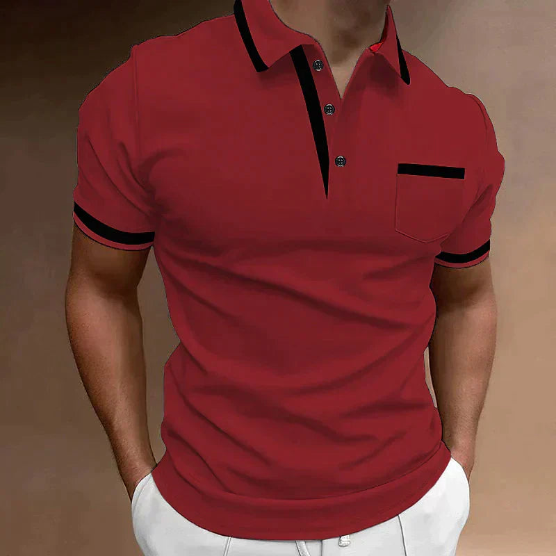 Polo Homme Manche Longue Coton Doux et Confortable