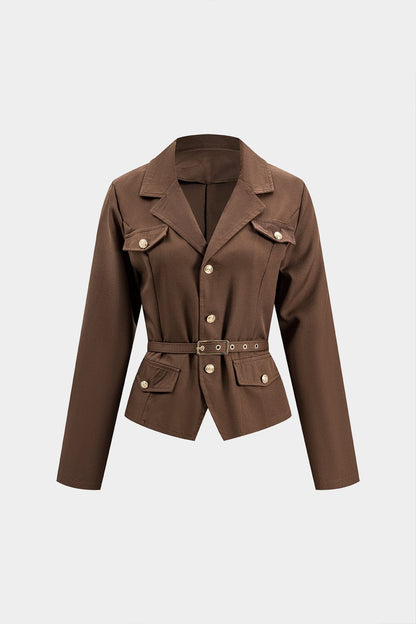 Costume Féminin Élégant avec Jupe Plissée
