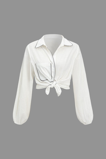 Robe Deux Pièces Élégante avec Détails Contrastes