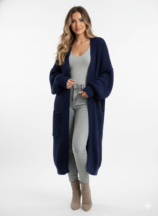 Cardigan Femme Tricoté Long et Élégant pour Femme - PanierRoyale