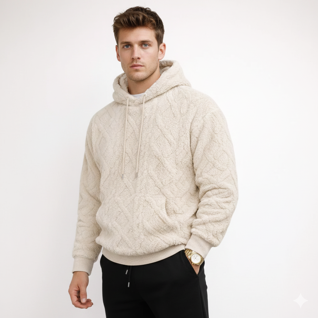Sweat à Capuche Homme Hiver Doux et Confortable - PanierRoyale