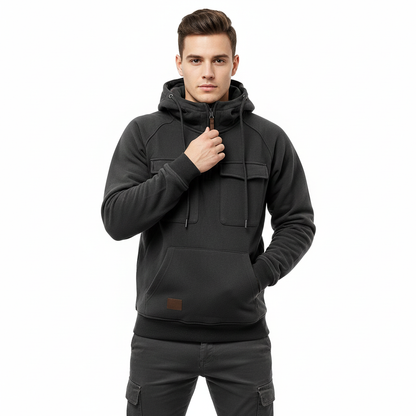 Sweat à Capuche Homme Décontracté - Hoodie Classique avec Poche Zippée - PanierRoyale