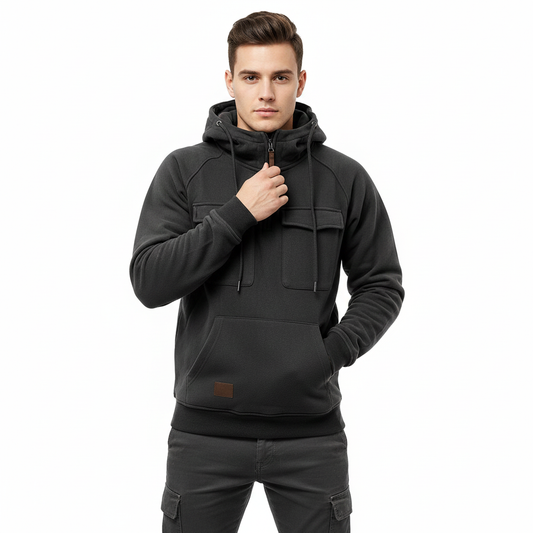 Sweat à Capuche Homme Décontracté - Hoodie Classique avec Poche Zippée - PanierRoyale