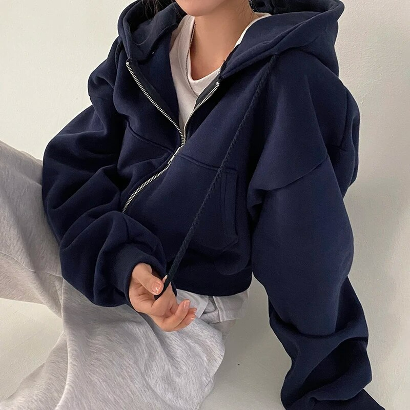 Sweat à capuche femme blanc pur et chaud