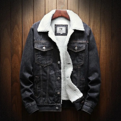 Veste Denim Hiver Homme Chaud et Confortable