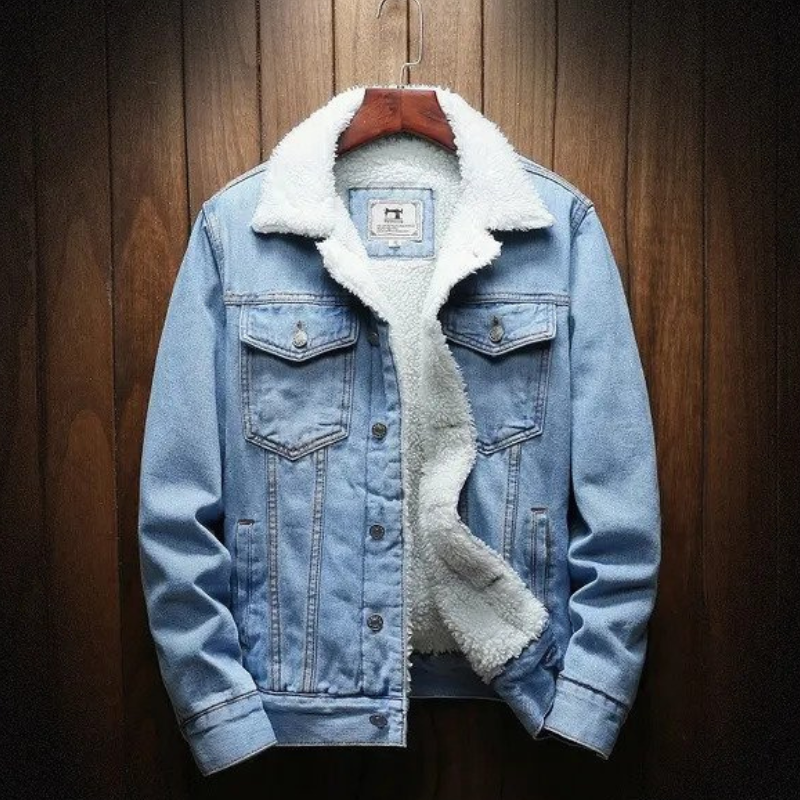 Veste Denim Hiver Homme Chaud et Confortable