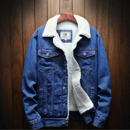 Veste Denim Hiver Homme Chaud et Confortable