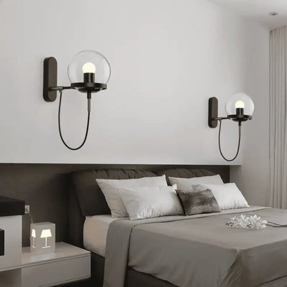 Esterra™ – Applique Murale Verre & Aluminium Vintage Or & Noir
