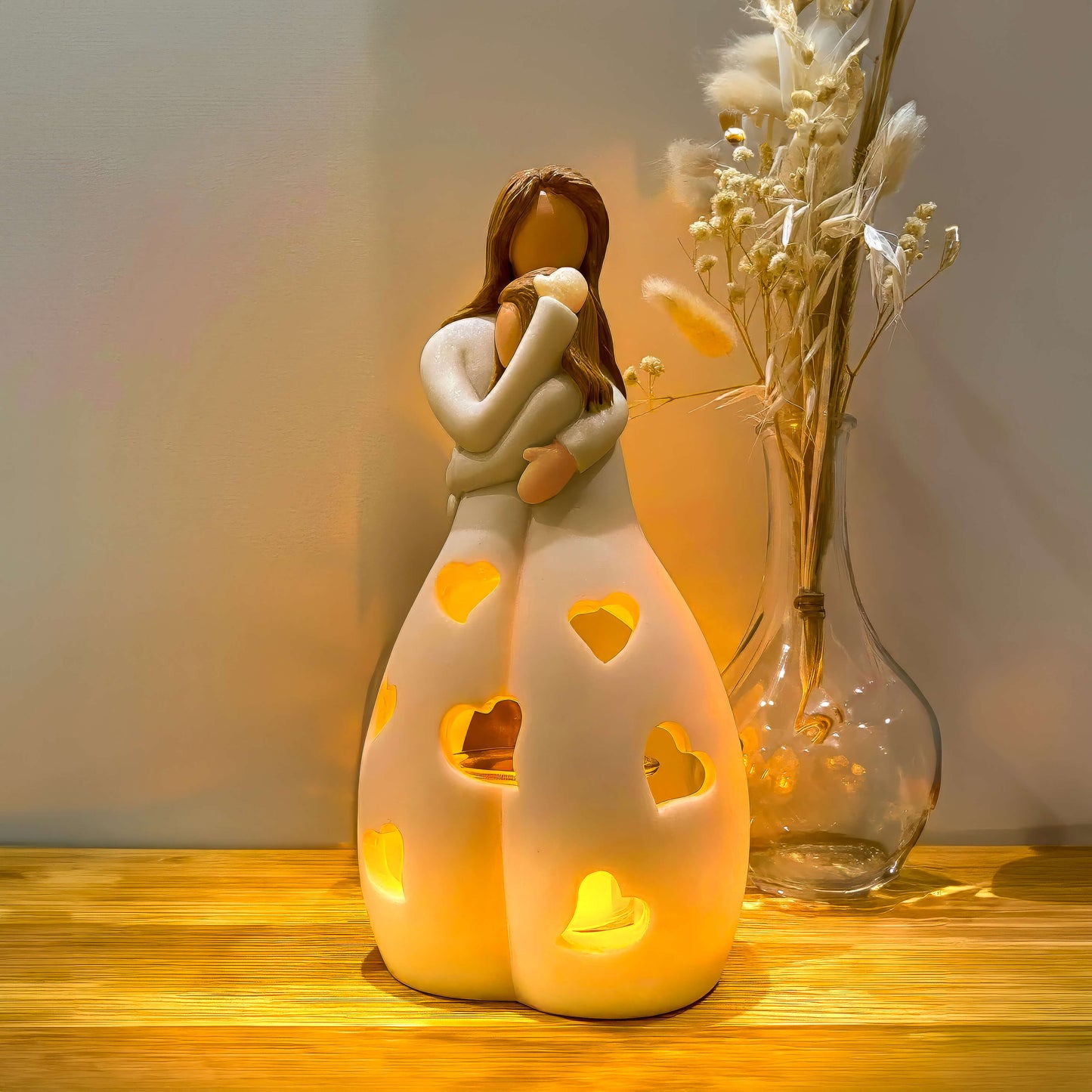 Éthéria™ – Lampe de Table Décorative Élégante en Résine Beige