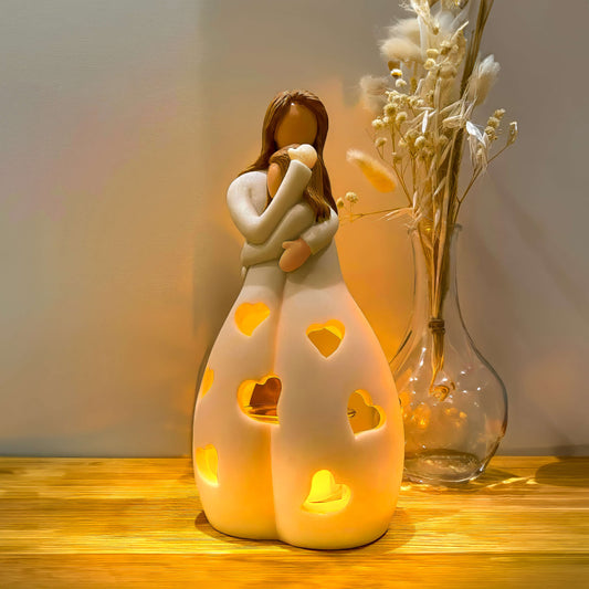 Éthéria™ – Lampe de Table Décorative Élégante en Résine Beige