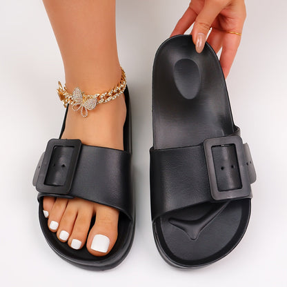 Tongs Femmes Confortables avec Semelle Souple et Boucle Réglable
